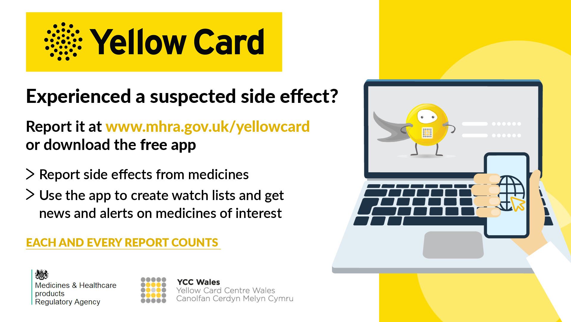 Yellow card reporting